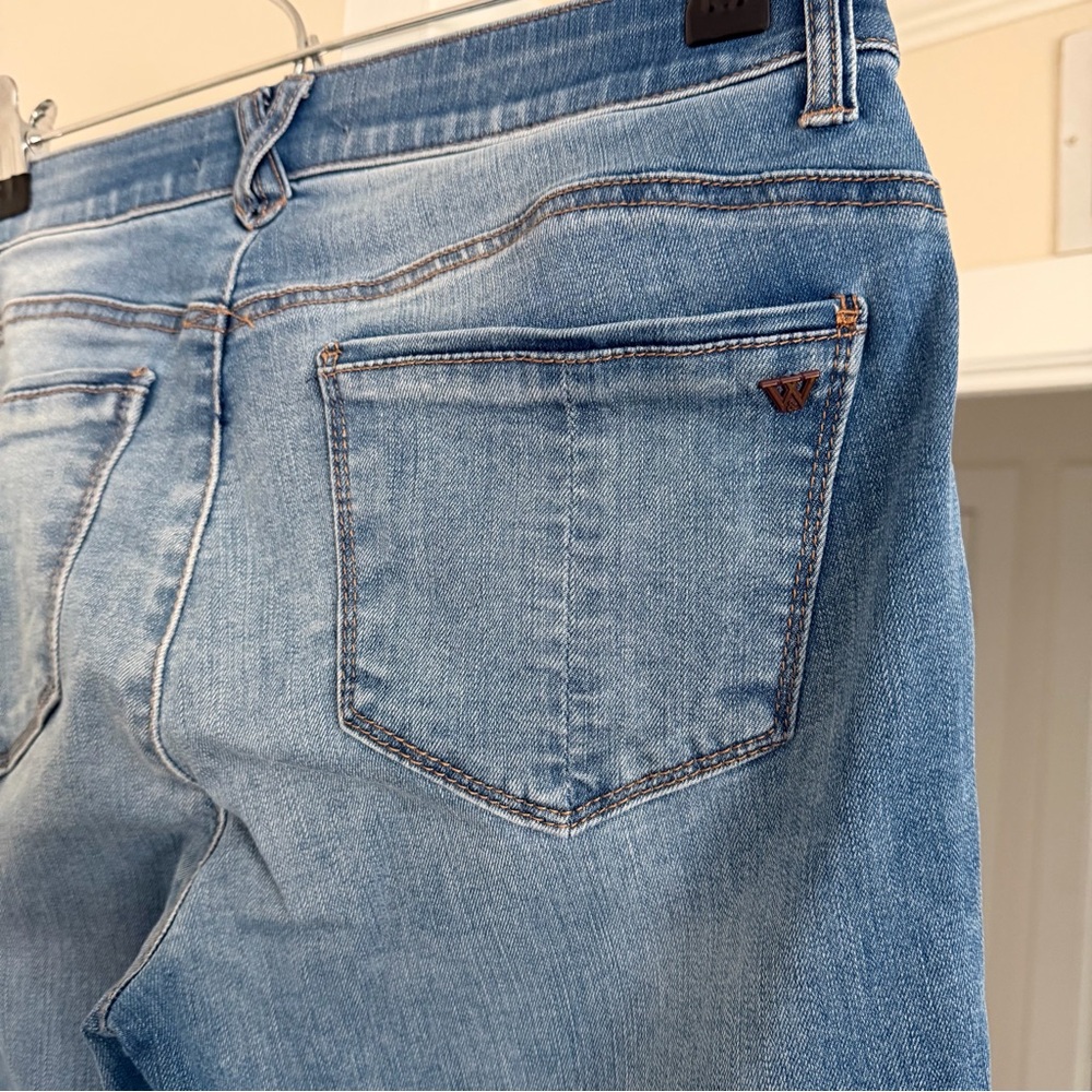 Wit & Wisdom Medium Blue Straight-Leg Jeans with Light Distress - Picture 4 of 5